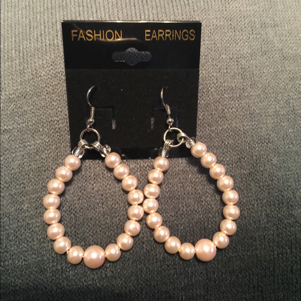 Pearl hoop earrings